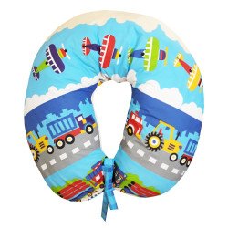 Perna de alaptat cu husa detasabila Ursuletul pe semiluna albastru