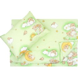 Fata de perna si plapuma din bumbac pisicuta crem100x135cm, 40x50 cm