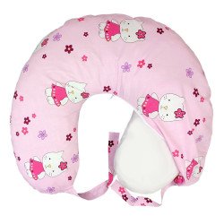 Perna de alaptat cu husa detasabila pisicuta roz