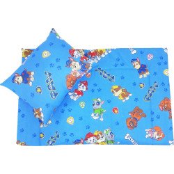 Fata de perna si plapuma din bumbac catelusii salvatori 100x135cm, 40x50 cm