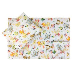 Fata de perna si plapuma din bumbac vulpita 100x135cm, 40x50 cm